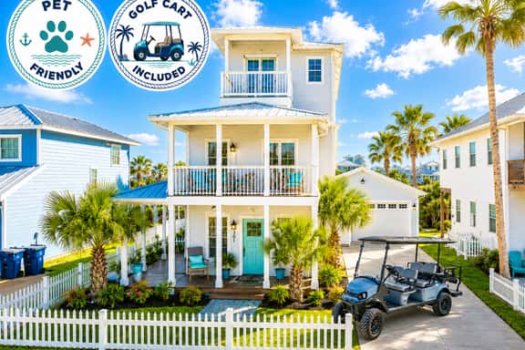 Beachside Bliss - Golf Cart Included! PLUS Garage Game Room! - Image 1
